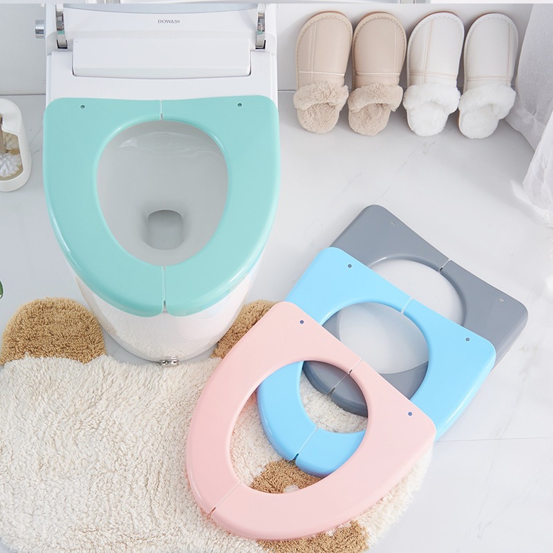 Adult toilet mat PP plastic foldable portable shared room sanitary washing toilet cover public toilet