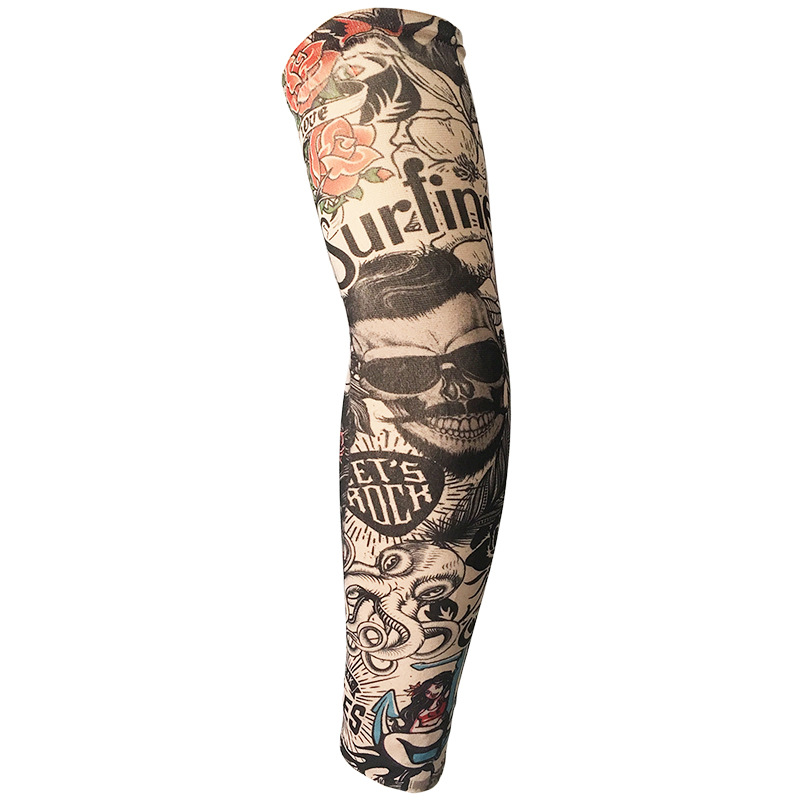 Tattoo Sleeve National Fashion Tattoo Ice Sleeve Riding Sunscreen Fishing Outdoor Tattoo Sleeve Arm Cover Big Flower Arm