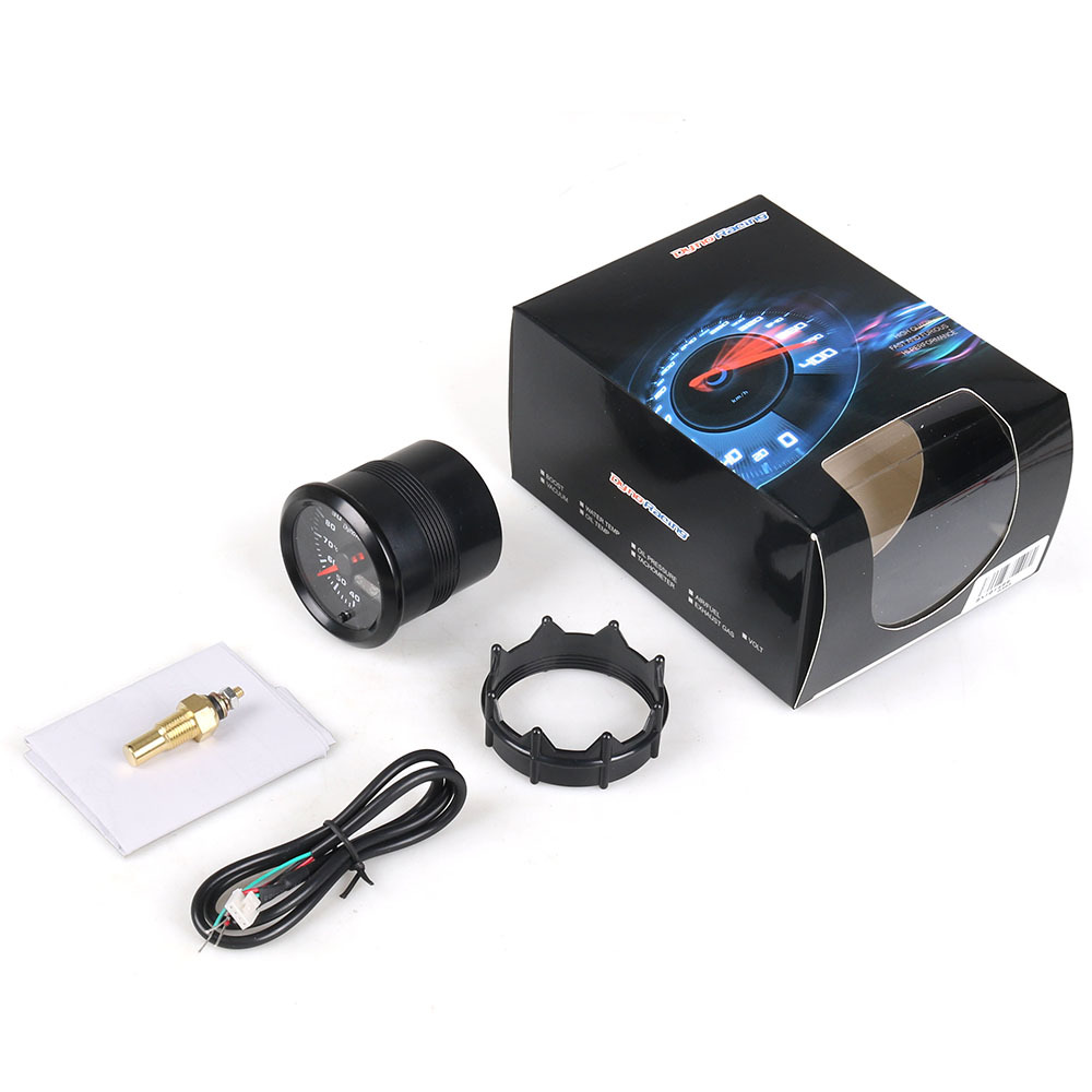 Car modification 52MM oil temperature meter high-speed stepper motor pointer LCD double display colorful car racing meter
