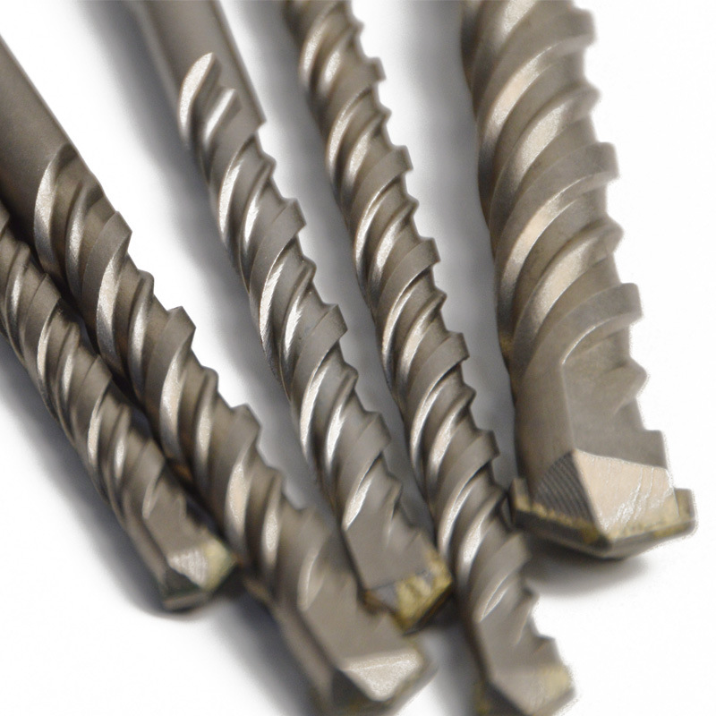 Two-pit, two-groove, round shank, one-word electric hammer drill, through-wall concrete, planting reinforcement, impact drill, carbide hole drill