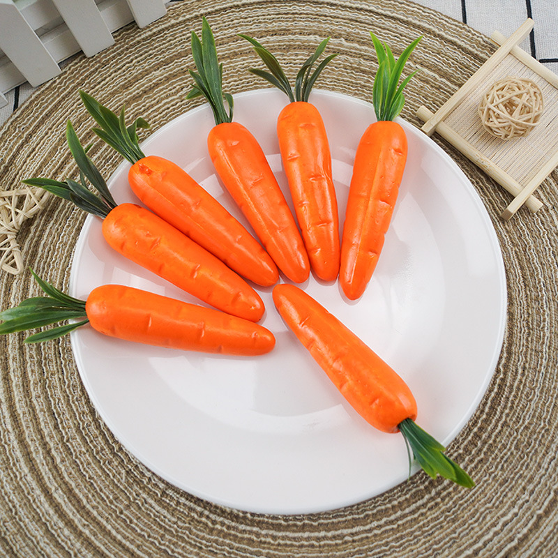 Simulation radish model fake carrot with leaves fake fruits and vegetables toy window decoration props