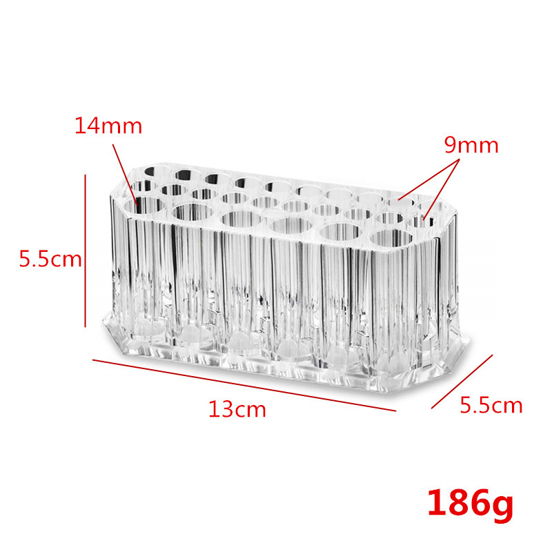 新款亚克力26孔化妆笔刷架子大孔透明眉笔眼线笔收纳盒整理展示架