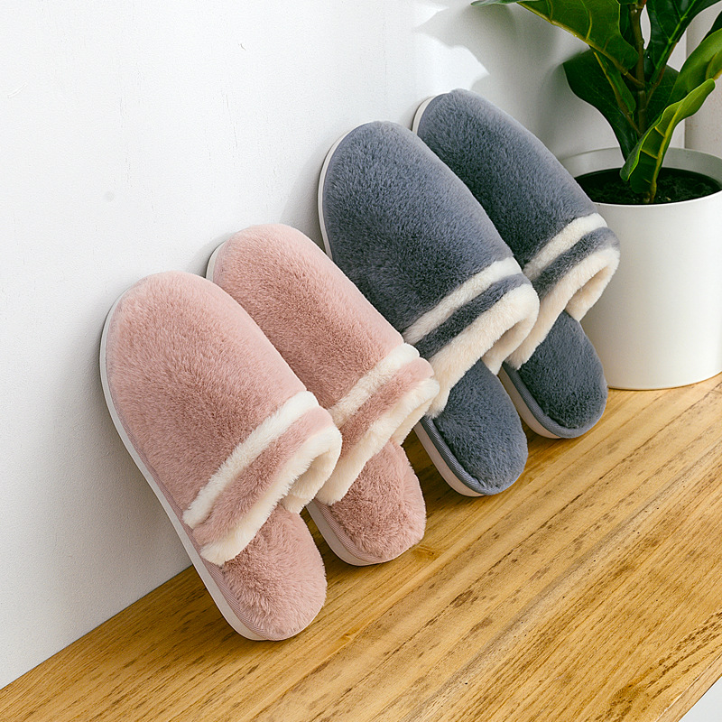New couple cotton slippers men's winter home indoor non-slip plush Moon shoes women's warm children's slippers wholesale
