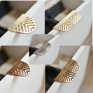 Modern Nordic Simple Handle Leaves Invisible Cabinet Wardrobe Furniture Drawer Handles ins Style Zinc Alloy Explosions