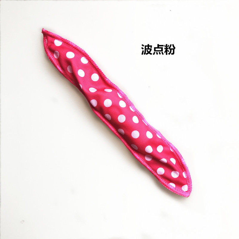 越境してよく売れているばら売りのかわいい波点のカール器のウサギの耳の睡眠の髪巻きのスポンジの柔らかい髪飾りの卸売り|undefined