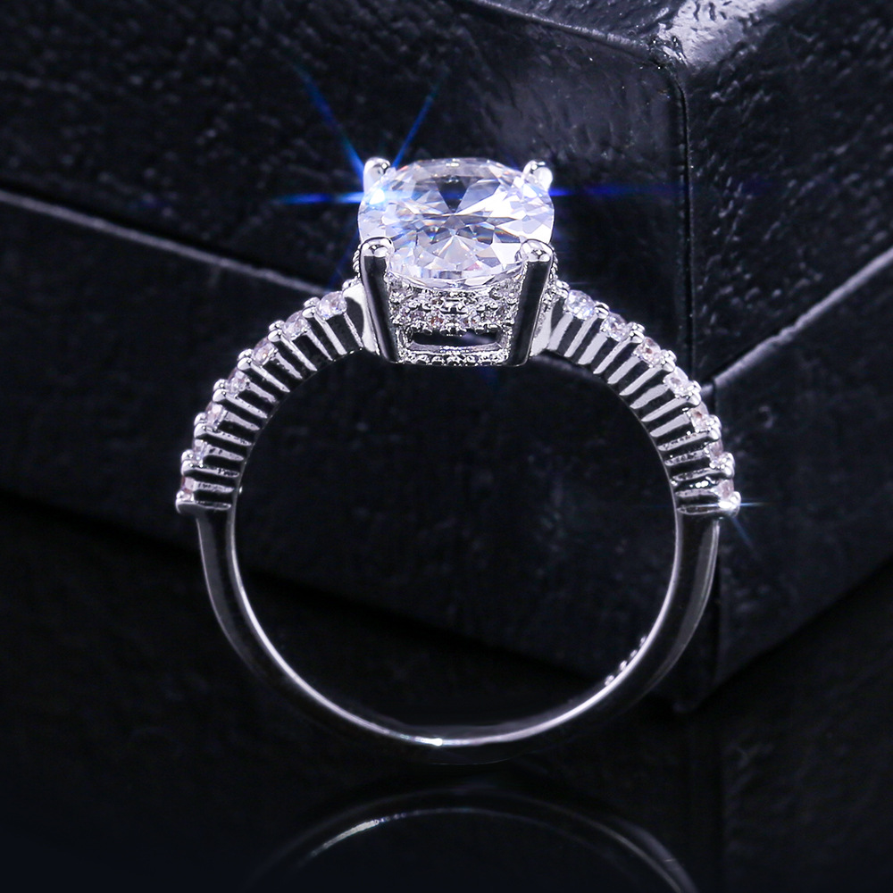 New Fashion Personalized Zircon Platinum Ring Korean Fashion Engagement Ring_voghion.com
