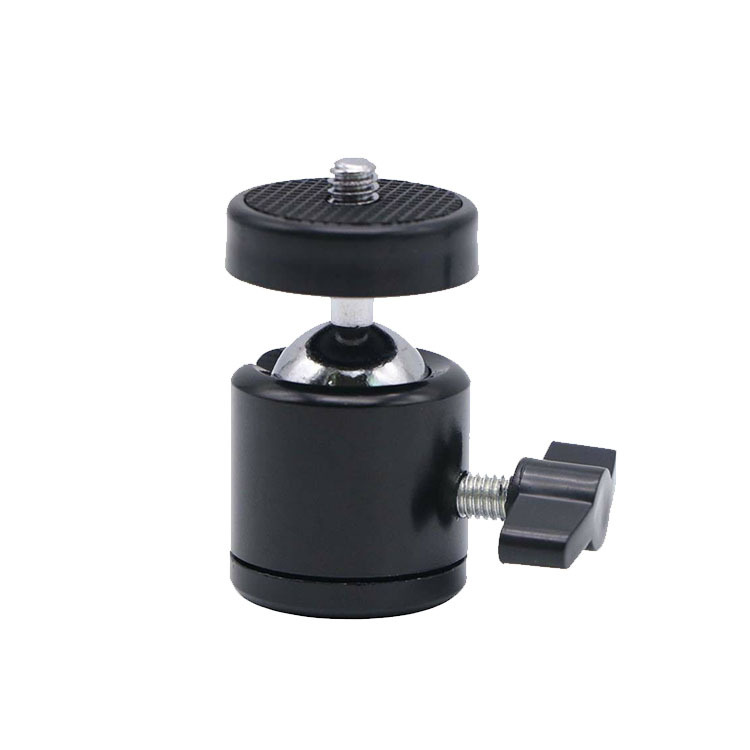Spherical small PTZ single-hole universal three-dimensional spherical 3/8 PTZ strong clamp small PTZ aluminum cast 3/8 thread