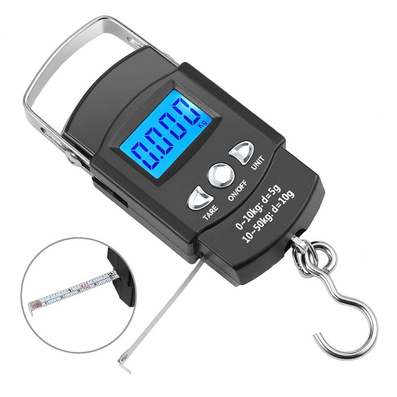 Luggage Scale portable portable scale 50kg Hook scale fishing scale with tape measure electronic scale pocket scale 50kg
