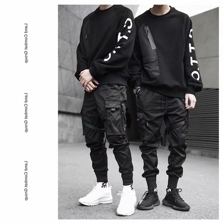Hidden Ankle Pants Spring ins Super Hot Pants National Trendy Multi-Pocket Casual Loose Trendy Brand Crock Pants for Men