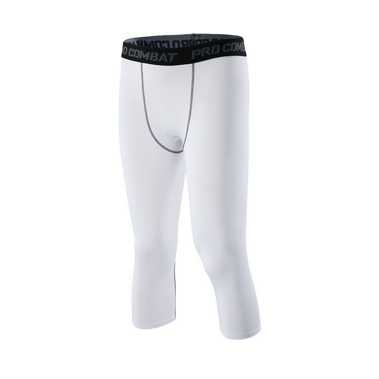 Tight pants men's cropped pants fitness running sports basketball bottoming training pants high elastic quick drying manufacturers spot quick hair