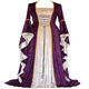 2023wish AliExpress gold velvet bell sleeve retro medieval European court Long and floor skirt