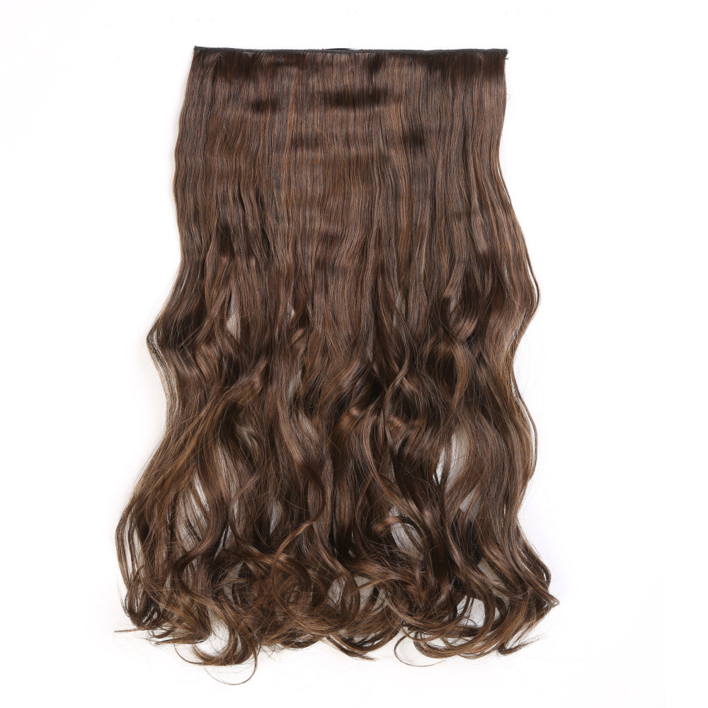 European and American wig piece realistic and natural seamless wig hair extension piece one piece long curly hair five card wig hair extension piece