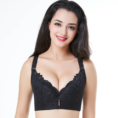 Large size bra sexy lace breathable gathered adjustable women's underwear breast bra thin wholesale