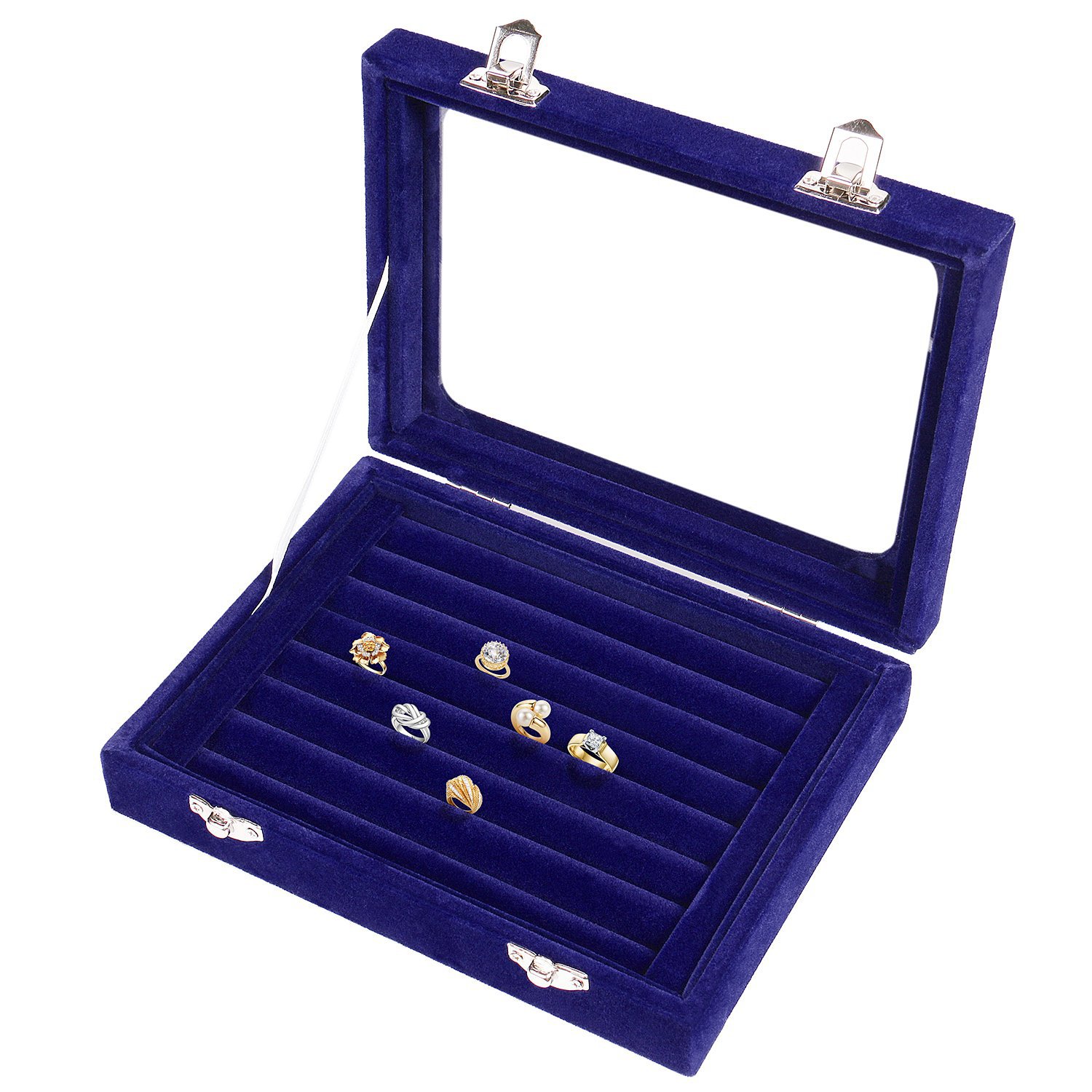 银双扣小号珠宝盒 首饰盒 饰品收纳盒 耳钉戒指珠宝收纳盒 戒指盒