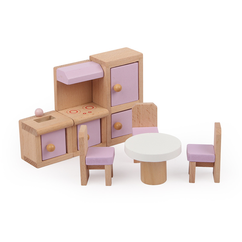 Young Lebi Play House Toys Pink Small Furniture Kitchen Children's Teaching Aids Educational Play Toys Furniture Toys