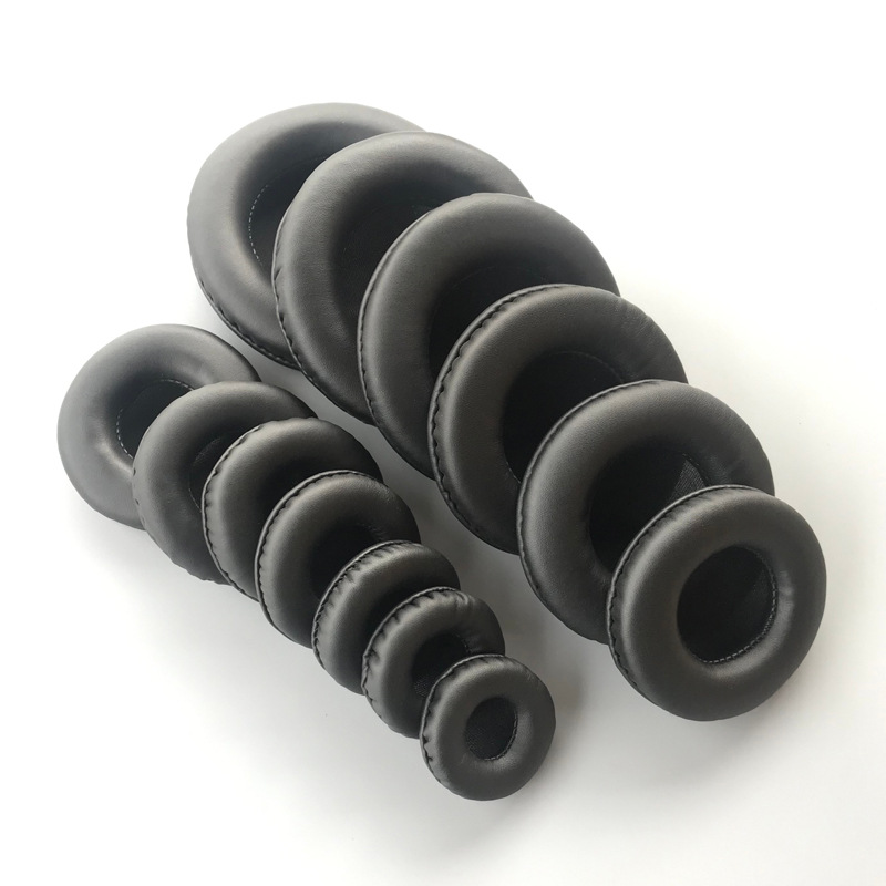 Round Diameter 45-110mm Headphone Cover 55 65 70 75 80 90 100 Leather Cover Sponge Cover Earmuff Cotton