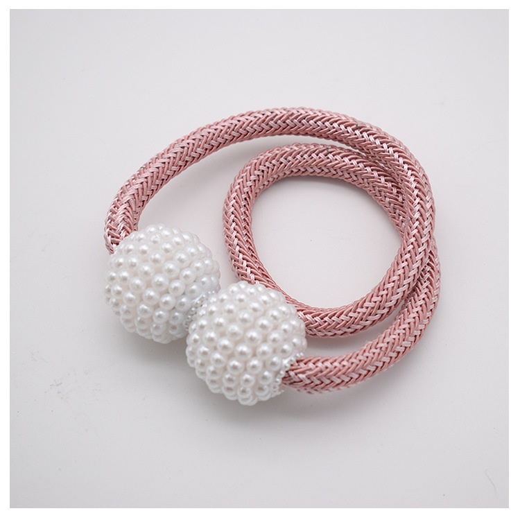 Cross-border supply curtain magnetic buckle modern simple punch-free Pearl strong magnetic suction curtain buckle strap factory supply
