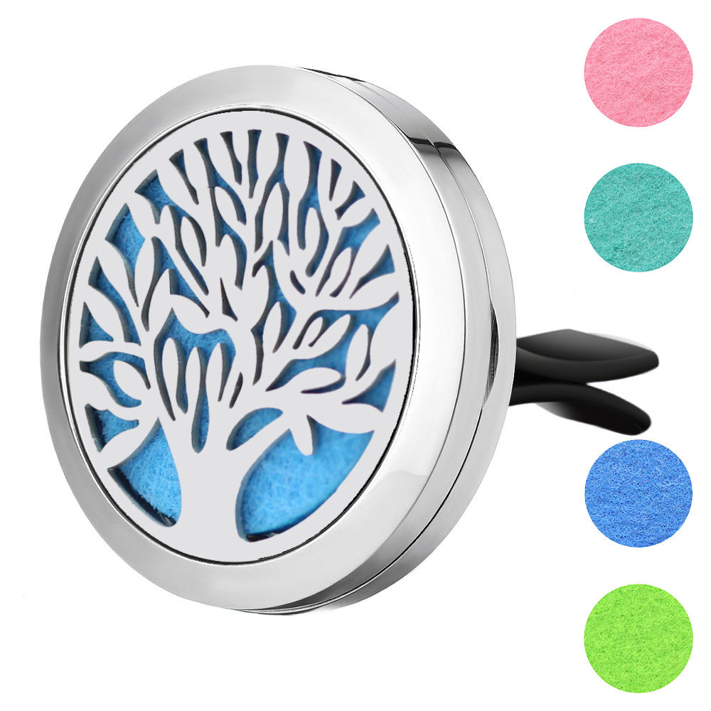 316L titanium steel car aromatherapy car clip factory direct spot Tree of Life car out of the wind aromatherapy bracket