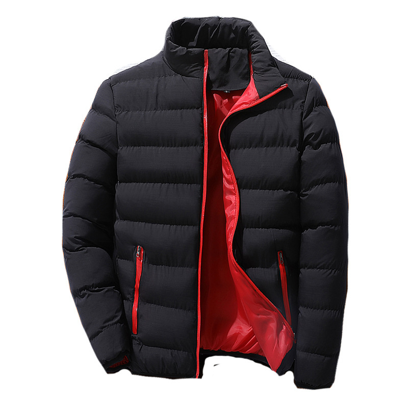 Factory wholesale winter clothing thickened sports cotton-padded men's stand collar cardigan cotton-padded jacket casual coat warm cotton-padded jacket men's fashion