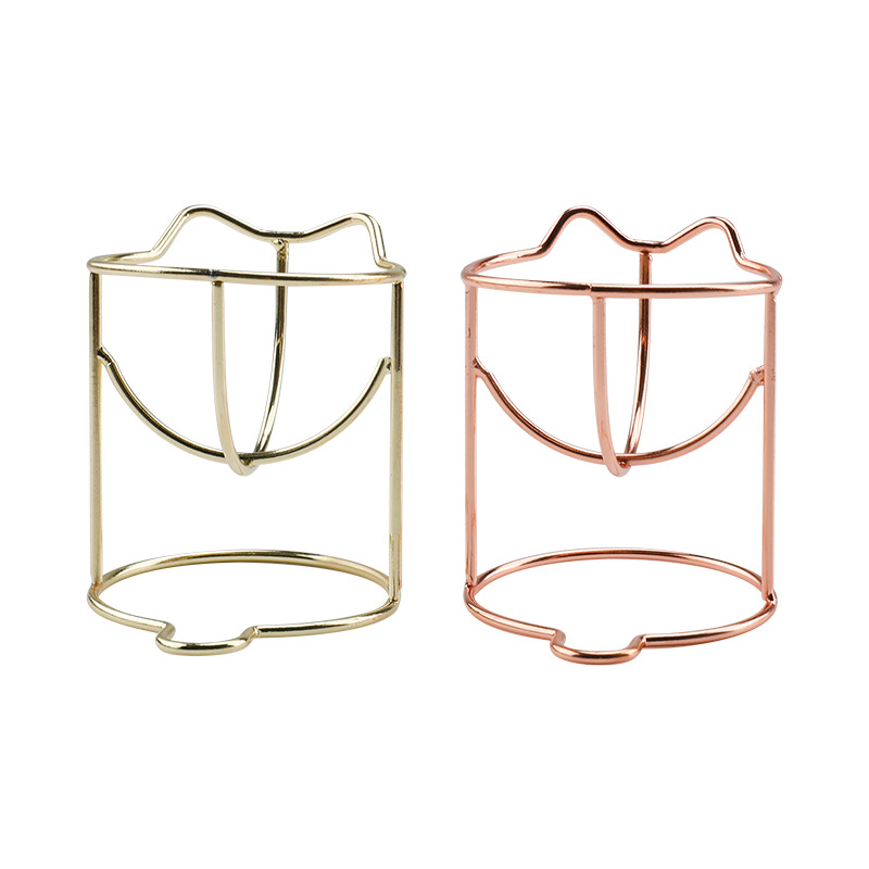 Metal Powder Puff Rack Cat Gourd Beauty Makeup Egg Rack Makeup Egg Powder Puff Storage Rack Drying Bracket Powder Puff Holder