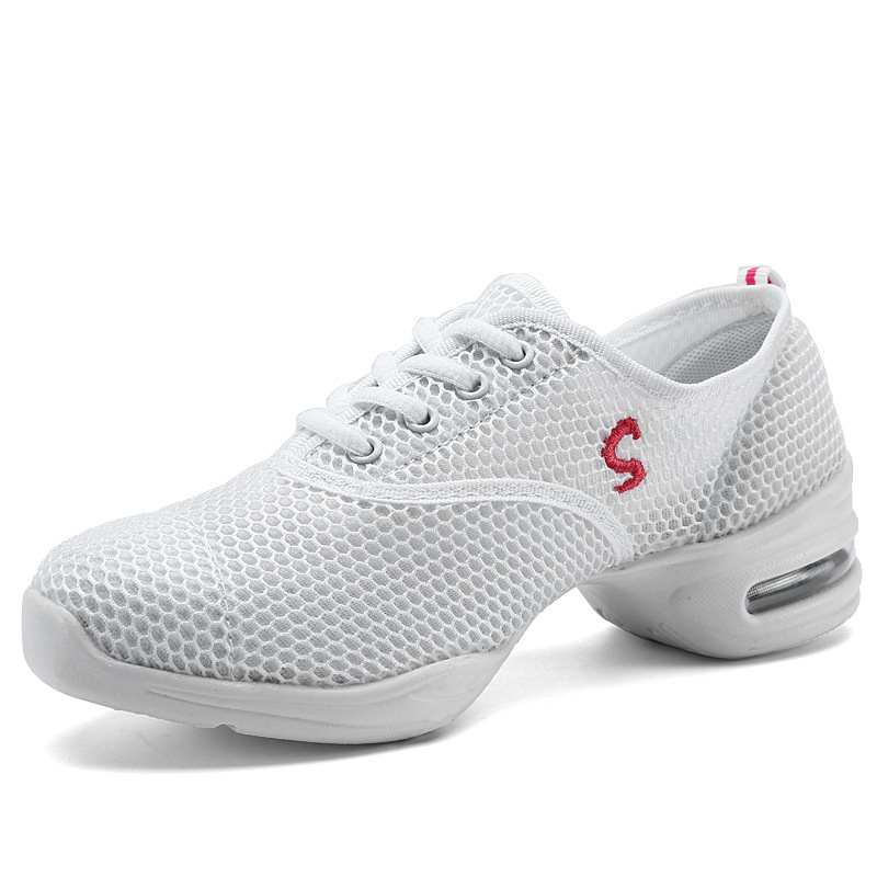 Dancing Shoes Women's Mesh Breathable Mid-heel Soft-soled Square Dancing Shoes Lightweight and Comfortable Jazz Dancing Shoes Women's Modern Dancing Shoes