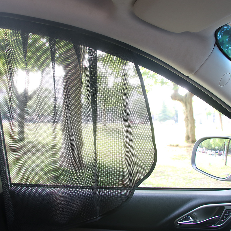 Car sunshade magnet non-automatic retractable car sunscreen insulation board front windshield side curtain shading mesh