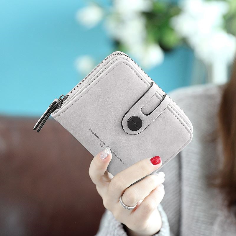 2023 Vintage Multi-card Women's Wallet Short Japanese and Korean-style Multi-function Two-fold Small Fresh-style Student Coin Wallet