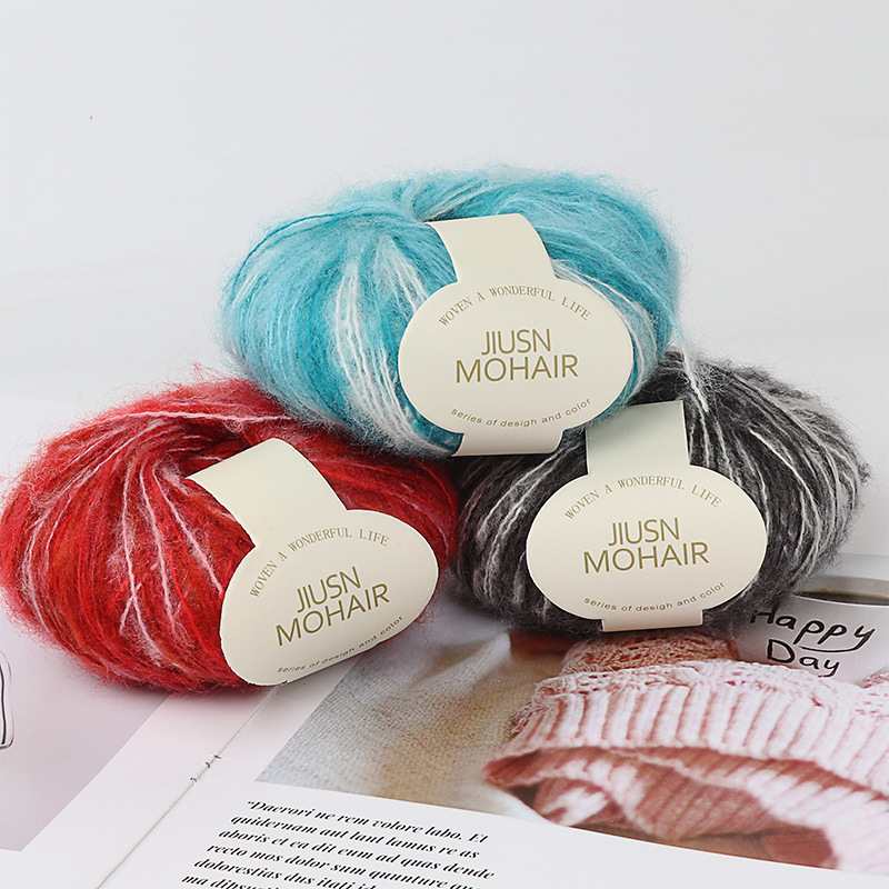 Nine-color bird mohair handmade diy crochet baby wool sweater scarf thread in coarse wool ball factory wholesale