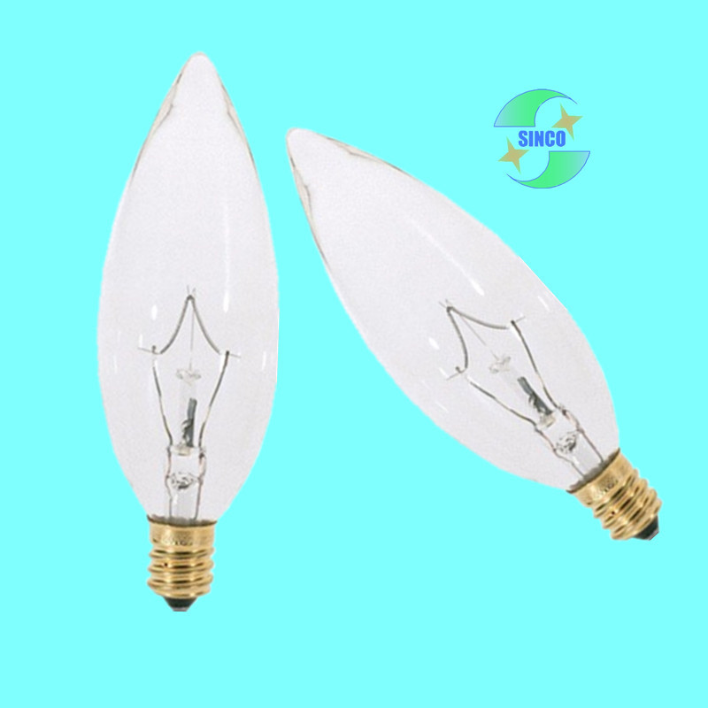 Прозрачная лампа накаливания, лампочка, люстра, 120v, 60W, с винтовым цоколем