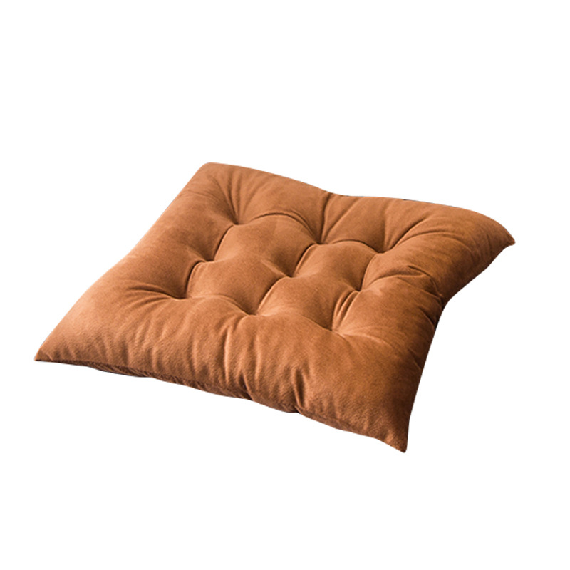 Solid Color Cross-border Chair Cushion Square Cushion Floor Mat Simple Crystal Velvet Chair Cushion Plush Cushion Winter Student Home