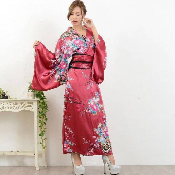Japanese traditional women's formal dress bathrobe cartoon performance photo suit kimono stage performance clothing Photo delivery