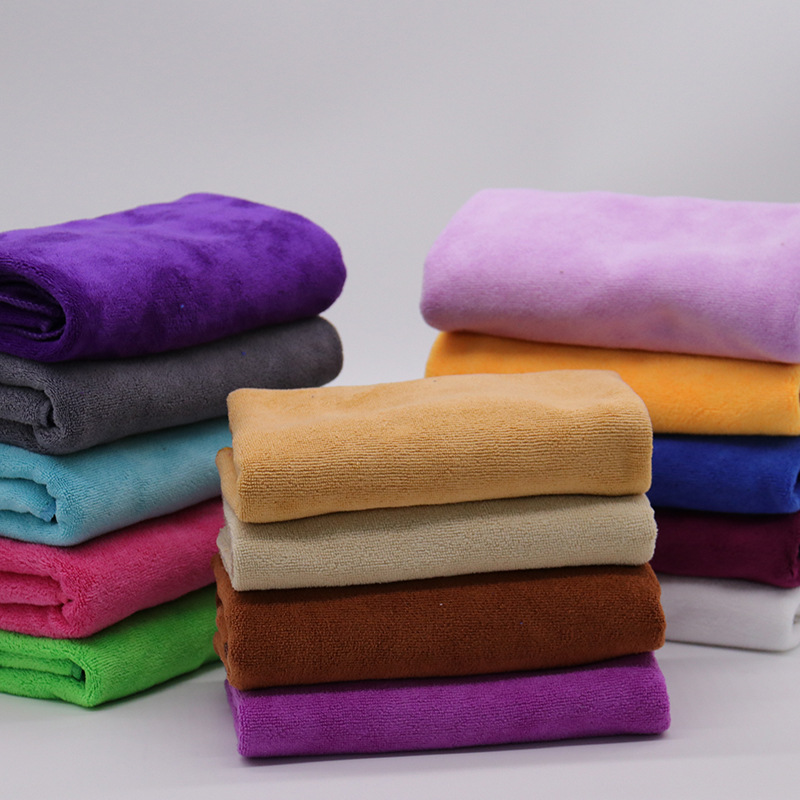 Hair salon hotel barber shop foot massage bath beauty salon special plain color Bath Towel logo absorbent towel wholesale