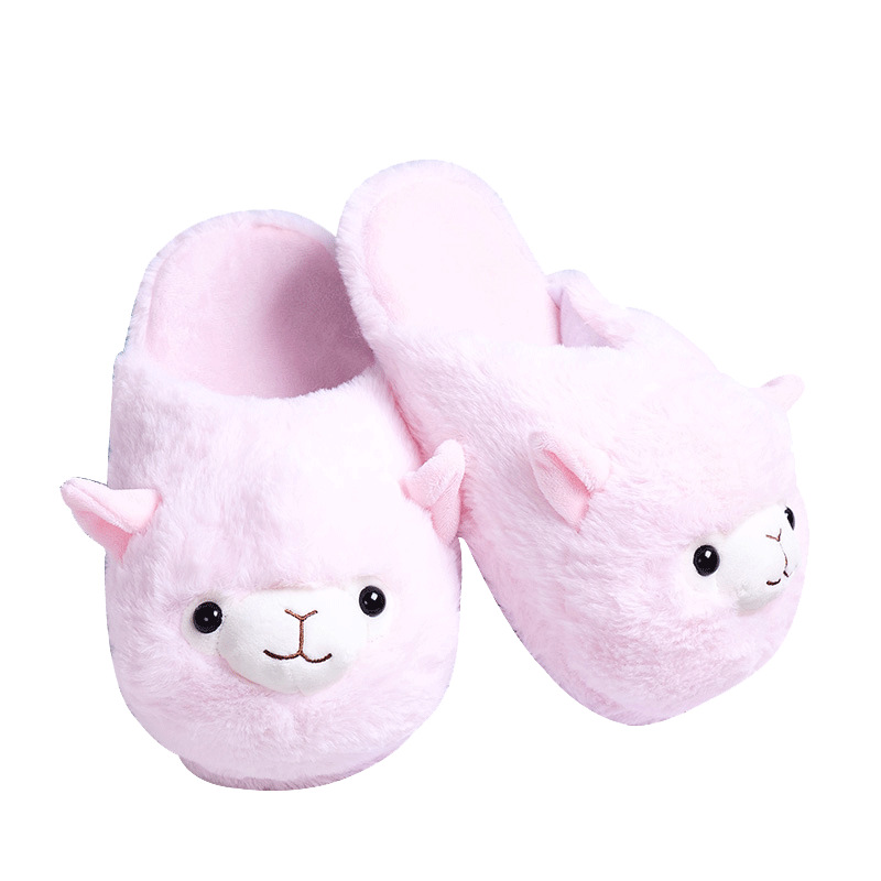 2019 in stock batch of daze cute plush alpaca cotton slippers non-slip indoor household supplies one-piece delivery