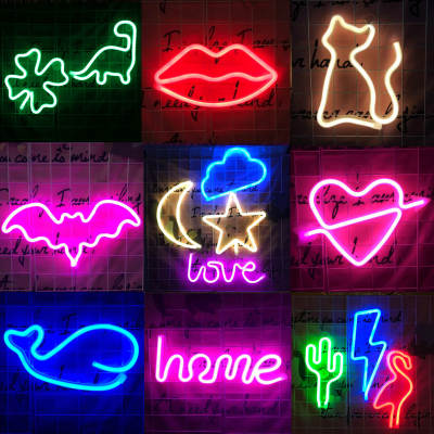 New LED neon shape party lights love letter lights marriage proposal decoration lights Christmas lights burst