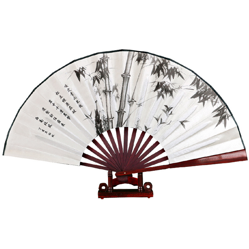 Fan Advertising Fan Antique Folding Fan Chinese Style Men's Folding Portable Fan Retro Promotional Fan 10 Inch Fan