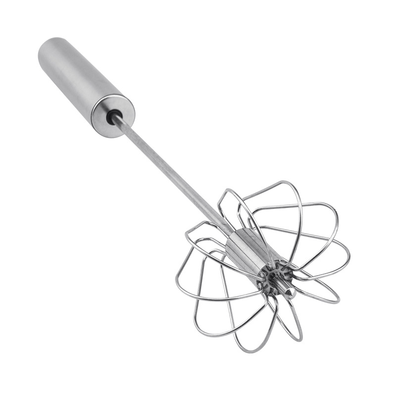 Wholesale stainless steel semi-automatic egg beater 10 inch 12 inch 14 inch manual press type egg beater cream mixer