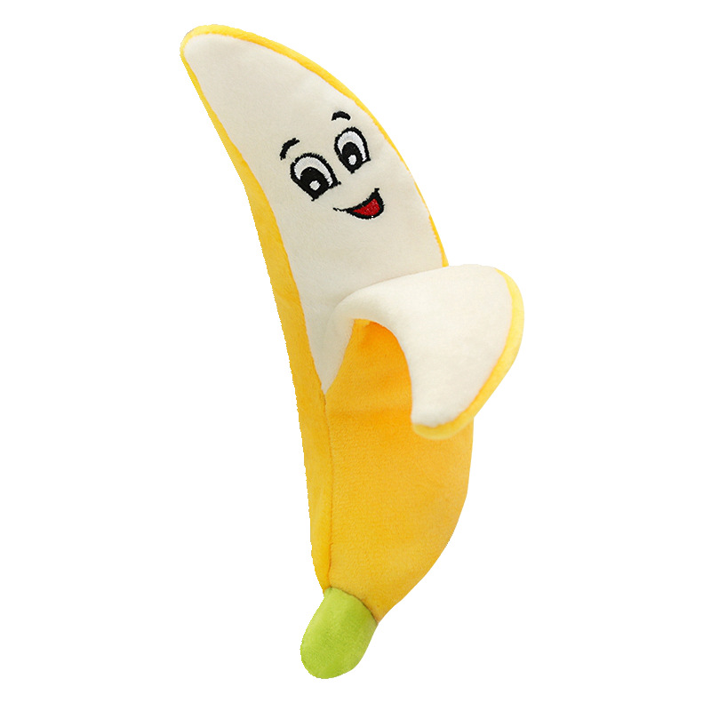 Pet plush toy sounding pet toy fruit vegetable plush pet biting toy
