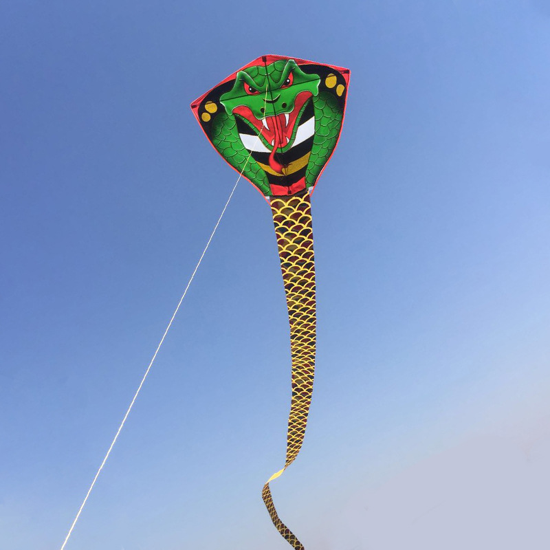 Weifang Kite Bronzing Long Snake Kite Handmade Wholesale Animal Kite Adult Children Easy to Fly Long Snake Kite