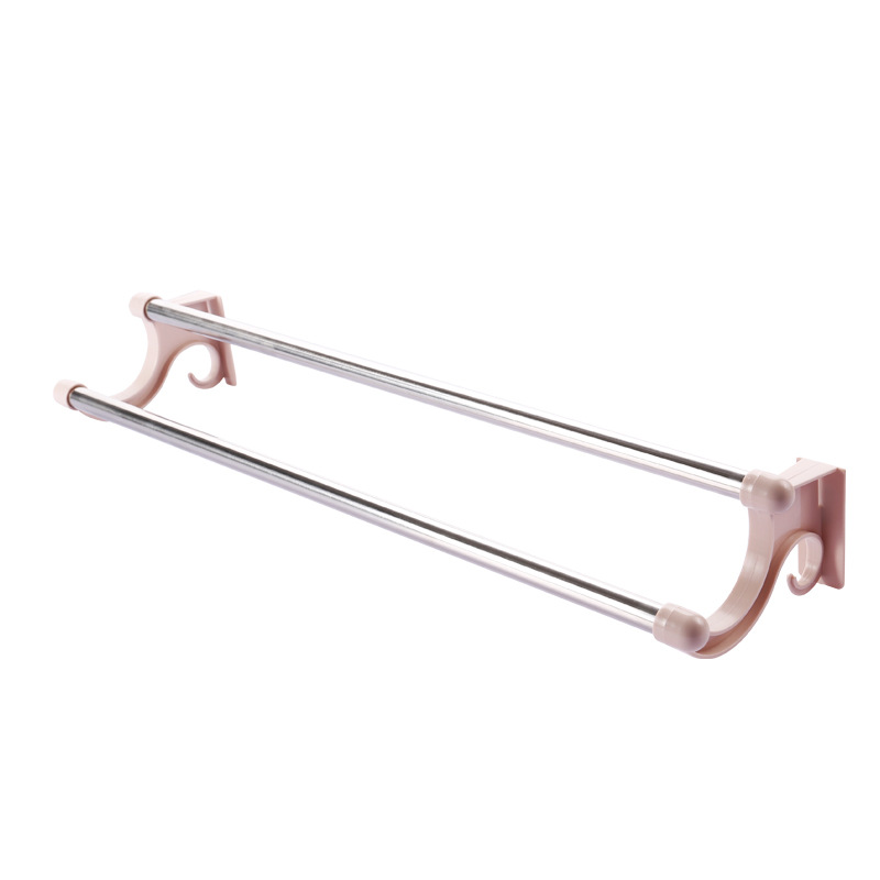 Stainless steel double-layer bathroom towel rack bathroom storage rack bathroom towel bar towel rack pendant wholesale suction