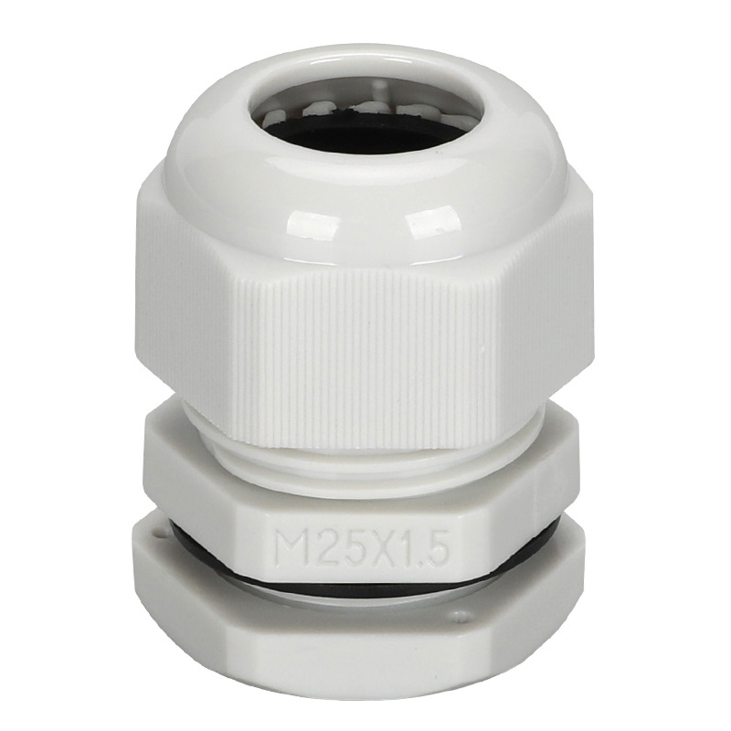 German M-type nylon waterproof cable connector Ge Lan head fixed head connector M12-63 with washer