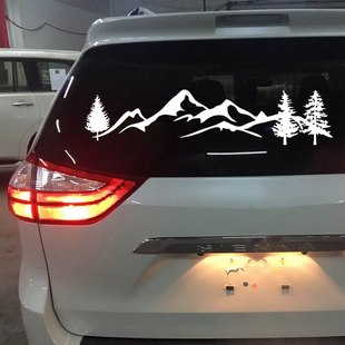 D262 mountain forest totem car stickers SUV off-road car body stickers rear windshield car stickers Garland