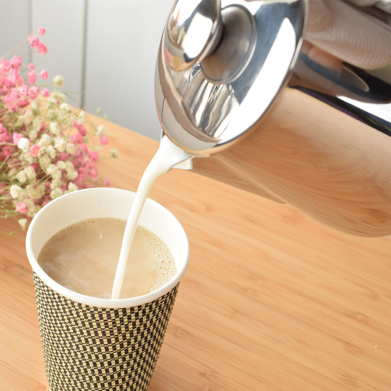 Thickened stainless steel latte cup, latte pot, milk frothing cup, silk stocking tea kettle with lid, cold water kettle, coffee utensils