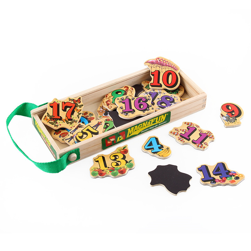 Dinosaur Puzzle Wooden Cross-border Toy Animal Alphabet Sticker Refrigerator Sticker Magnetic Blackboard Sticker Early Education Educational Children