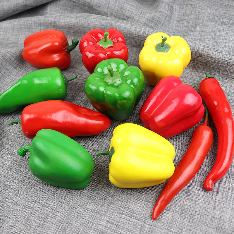 Simulation of chili pepper bell pepper pepper bell pepper vegetable model fake fruit toy props ornaments wholesale