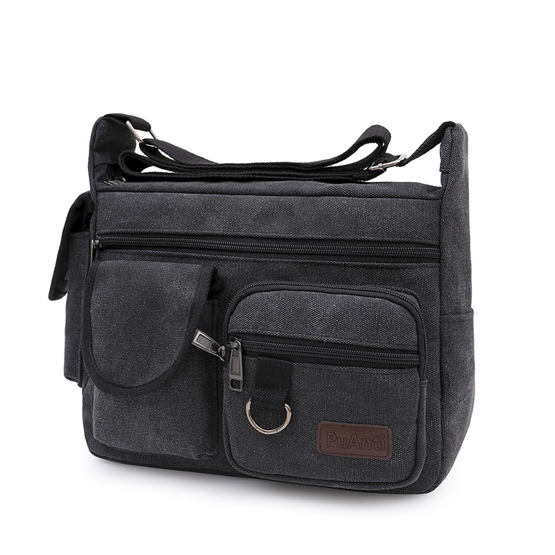Men's Canvas Shoulder Bag Big Bag Men's Crossbody Bag Men's Bag Backpack Casual Sports Bag Fashion Cross Bag New