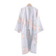 Spring and Summer Gauze Pure Cotton Kimono Bathrobe Nightgown Women's Japanese Style Long Nightgown Floral Lace-up Pajamas Sweatshirt