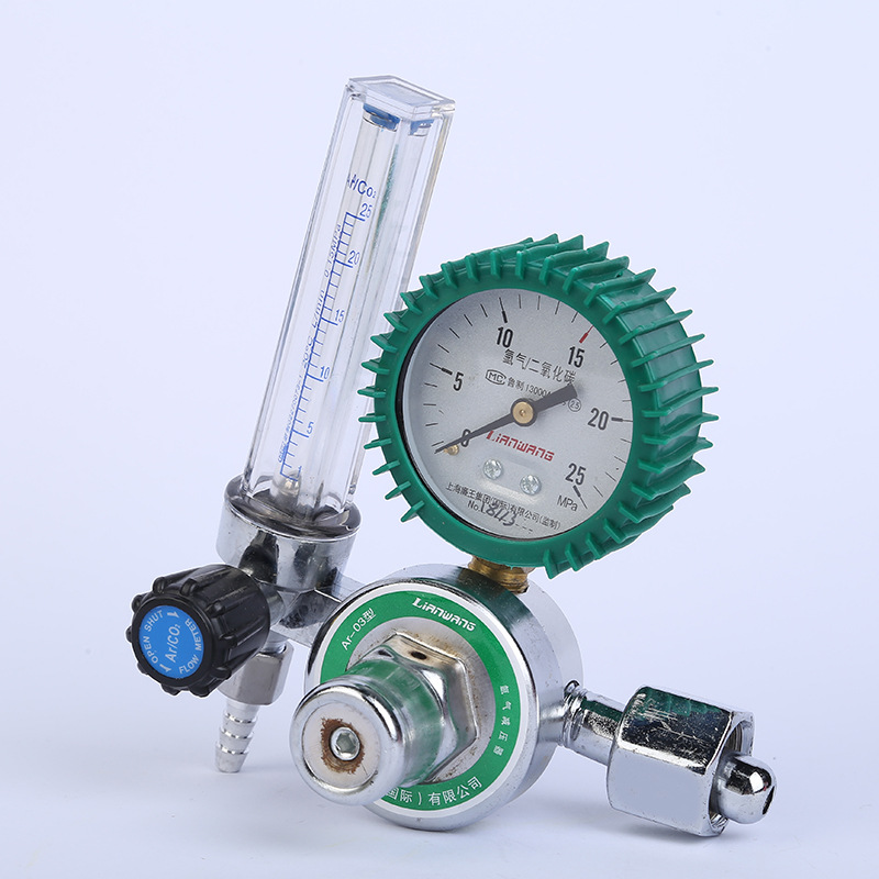 Direct supply of oxygen, acetylene, propane, argon, carbon dioxide, pressure reducer with sheath oxygen meter