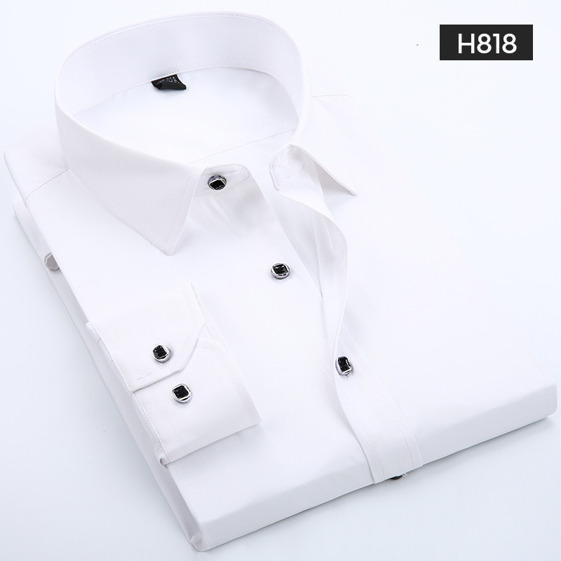 Spring and summer new men's youth long sleeve shirt fashion printing youth long sleeve thin shirt Korean casual shirt