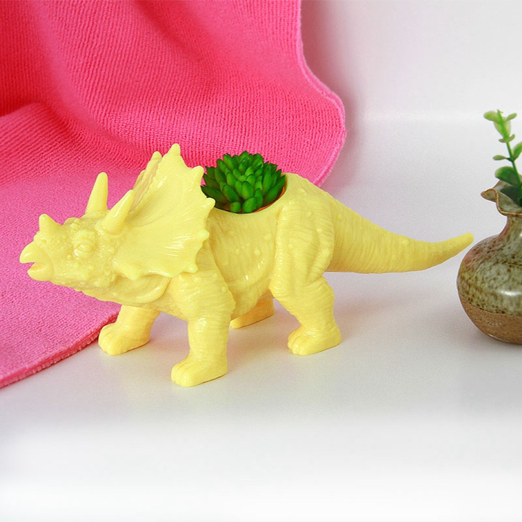 Succulent creative plastic flower pot mini simulation animal Triceratops succulent plant flower pot non-resin ceramic flower pot