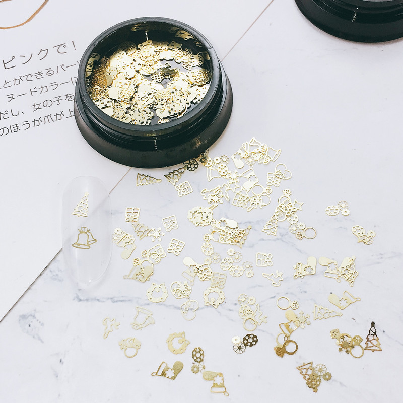 ネイルギア蒸気パンク風金属装飾品時間歯車雪花クリスマスドルケースk金パッチ|undefined